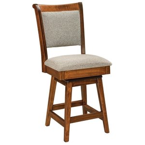 Upholstered Restaurant Swivel Bar Chair