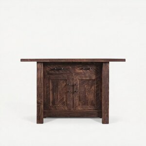 Dutton Rough Sawn Brown Maple Wood Kitchen Island