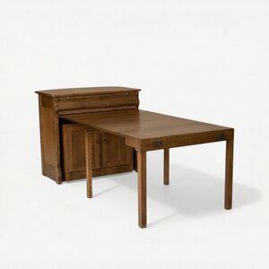 Handcrafted Lumberton Kitchen Island with Extending Hidden Table