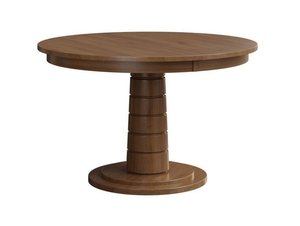Solid Wood Contemporary Single Pedestal Dining Table