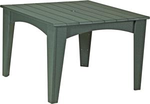 LuxCraft Island 44" Square Commercial Outdoor Dining Table