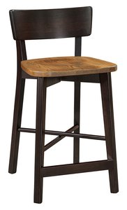 Solid Wood Cade Low Back Counter and Bar Stool