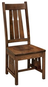Handcrafted Solid Wood Mission Arrow Back Dining Chair