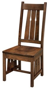 Handcrafted Solid Wood Mission Arrow Back Dining Chair