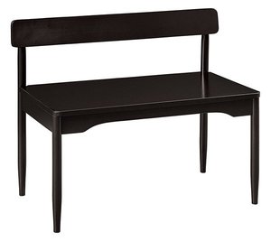 Ava Modern Dining Bench with Back - Solid Wood