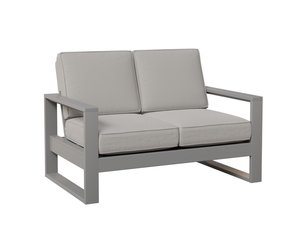 Berlin Gardens Nordic Marine Grade Poly Modern High Back Loveseat Sofa