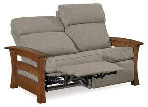 Leavenworth Comfy Bustle Back Wall Hugger Recliner Loveseat Sofa