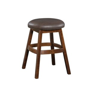 Monson Upholstered Round Backless Counter and Bar Stool