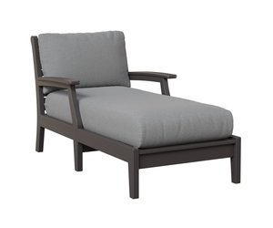 Berlin Gardens Classic Terrace Poly Upholstered Chaise with Arms