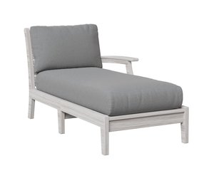 Berlin Gardens Classic Terrace Left Arm Upholstered Chaise Lounge