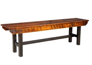 Rustic Rough-Cut Maple Carolina Bench - Quick Ship
