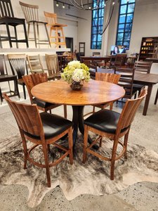 Pedestal Table Counter Height 5-pc Set In-Stock and Ready to Ship
