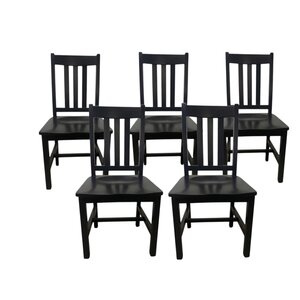 Outlet Maple Wood Mission Dining Chair Set In-Stock (Set of 5)