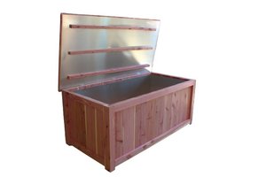 Cedar Wood Deck Box with Aluminum Lining