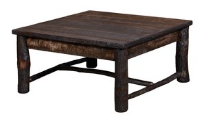 Handcrafted Thomas Rustic Maple and Hickory Twig Square Coffee Table