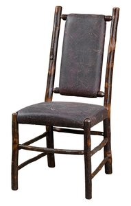 Marshfield Upholstered Rustic Hickory Dining Chair