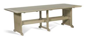 Leisure Lawns Outdoor Poly 8 Foot Mission Dining Trestle Table - Quick Ship