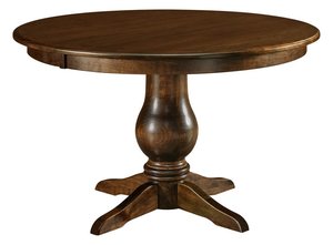 Handcrafted Solid Wood Sadie Single Pedestal Dining Table