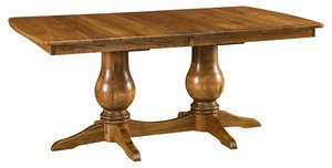Handcrafted Solid Wood Sadie Double Pedestal Dining Table