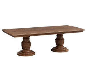 Handcrafted Solid Wood Grafton Double Pedestal Dining Table (96" - 120")