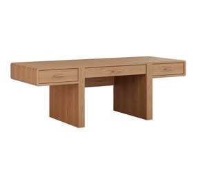 Handcrafted Solid Wood Cabot Contemporary Executive Desk