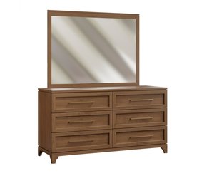 Ari Boho 6-Drawer Double Mule Dresser with Optional Mirror