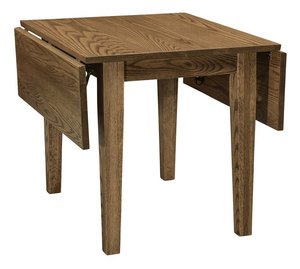 Red Oak Cottage Drop Leaf Extension Dining Table - Quick Ship