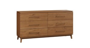 Aria Modern 6-Drawer Dresser with Optional Mirror