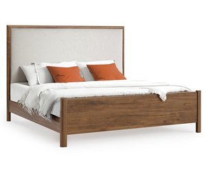 Flynn Modern Bed with Optional Upholstered Headboard