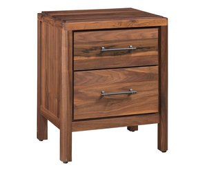 Handcrafted Solid Wood Custom Flynn 2-Drawer Nightstand
