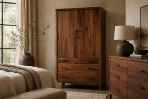 Flynn Modern Armoire Cabinet