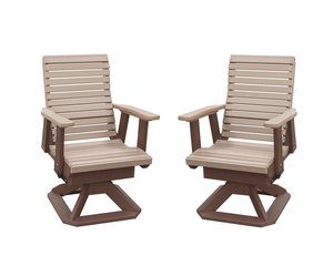 Outlet: Poly Roll Back Swivel Rocker In-Stock (Set of Two)