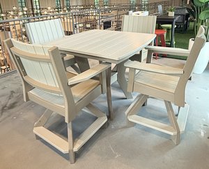 Poly Counter Height Square Dining Set In-Stock & Ready to Ship