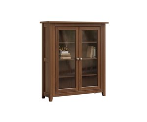 Parklane Solid Wood Bookcase with Full Length Glass Doors - Choose Height