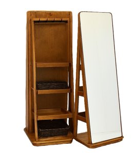Milano Rotating Jewelry Armoire with Sliding Mirror