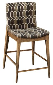 Clearwater Mid-Century Modern Upholstered Counter and Bar Stool