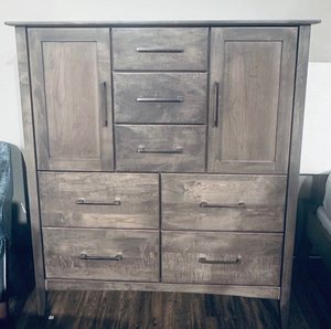 Brown Maple Modern His & Hers Chest In-Stock & Ready to Ship