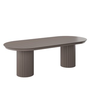 Mid-Century Outdoor Double Pedestal Table