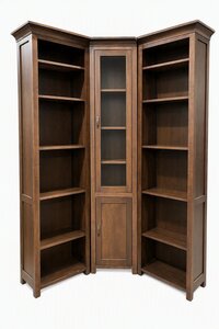 Outlet: Maple Wood Corner Mission Bookcase Set In-Stock
