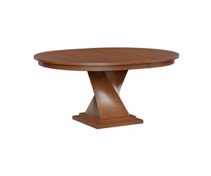 Curved-Pedestal Round Table with Extension - Buy As Pictured