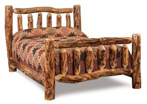 Rustic Log Queen Bed - Buy As Pictured