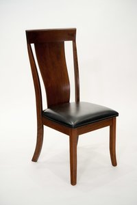 Bloomington Dining Chair with Black Leather Seat - Buy As Pictured