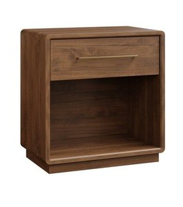 Harlan Modern Open Nightstand with Plinth Base
