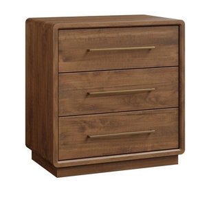 Harlan Modern 3-Drawer Nightstand with Plinth Base