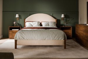 Harlan Upholstered Bedroom 3-Piece Set – Modern Style, Solid Wood