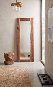 Handcrafted River Run Walnut Full Length Leaner Floor Mirror