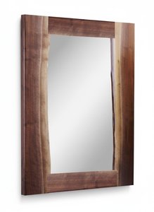 Handcrafted River Run Live Edge Wood Wall Mirror - Choose Size