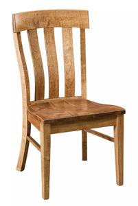 Brown Maple Wood Burke Curved Back Dining Chair - Quick Ship