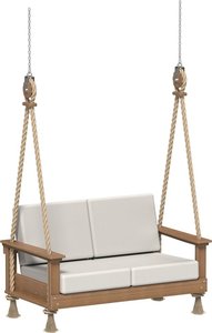 LuxCraft Poly Lanai Deep Seating Loveseat Swing