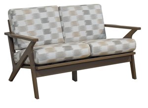 Marilyn Mid-Century Modern Outdoor Poly Loveseat
